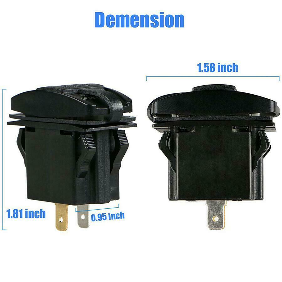 3.1A LED Dual USB Car Fast Power Supply Charger Port Socket 12V - 24V Unversal