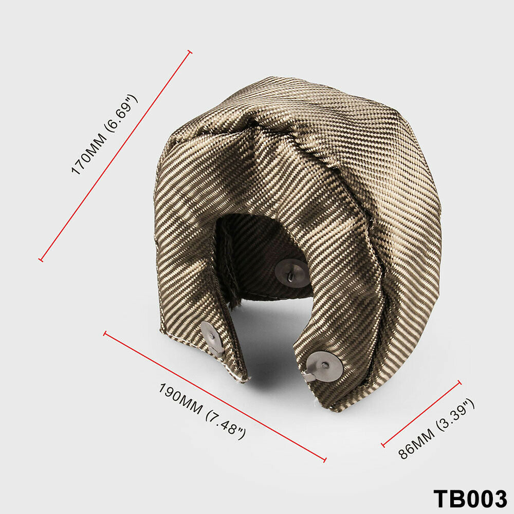 New Titanium T3 Fiber Turbo Blanket Heat Shield Barrier Turbocharger Cover Wrap