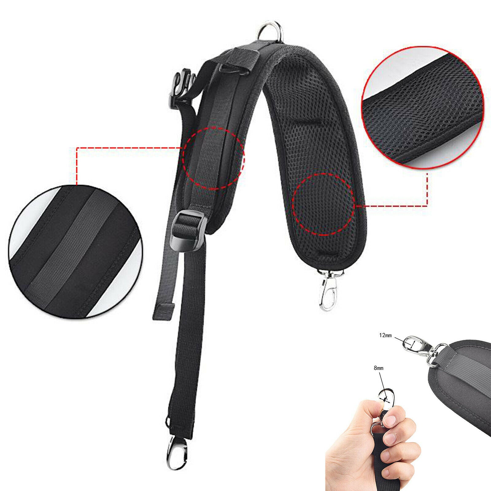Waterproof Shoulder Backpack Bag Shoulder Strap Shock Protection Accessorys