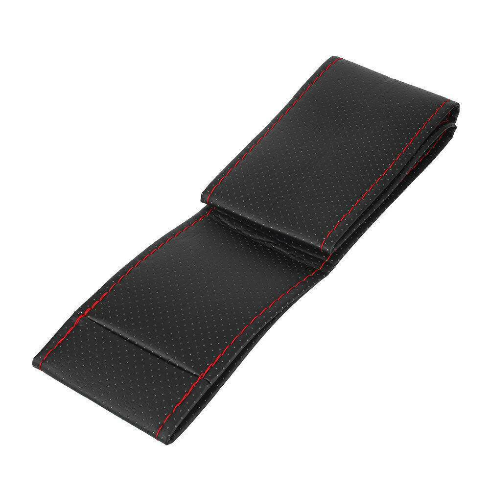 Genunie Leather Auto Car Steering Wheel DIY Cover With Needles Thread Decor
