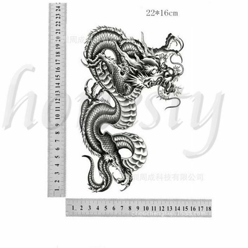 Temporary Tattoo Large DRAGON Stickers Body Art Tattoo Waterproof
