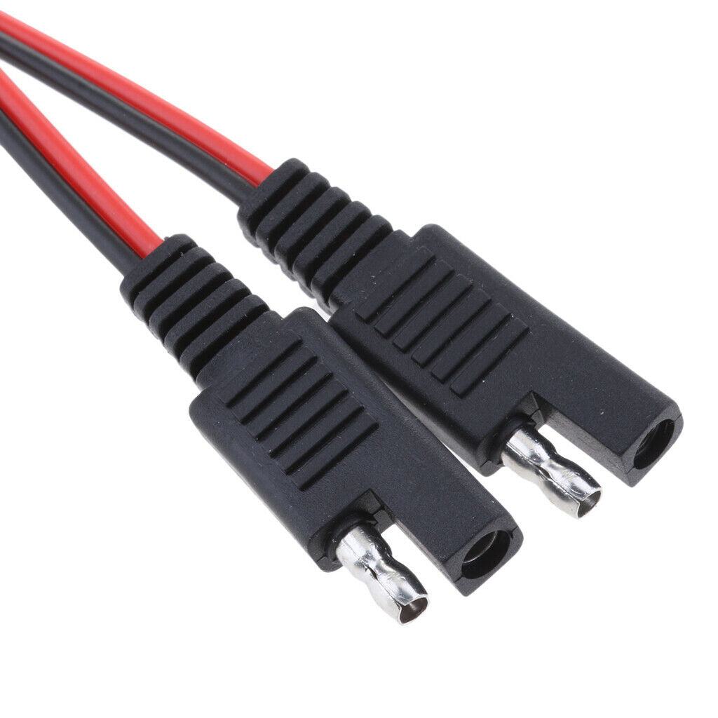 300mm Solar Panel Battery 1 to 2 SAE Plug Adapter Extension Cable