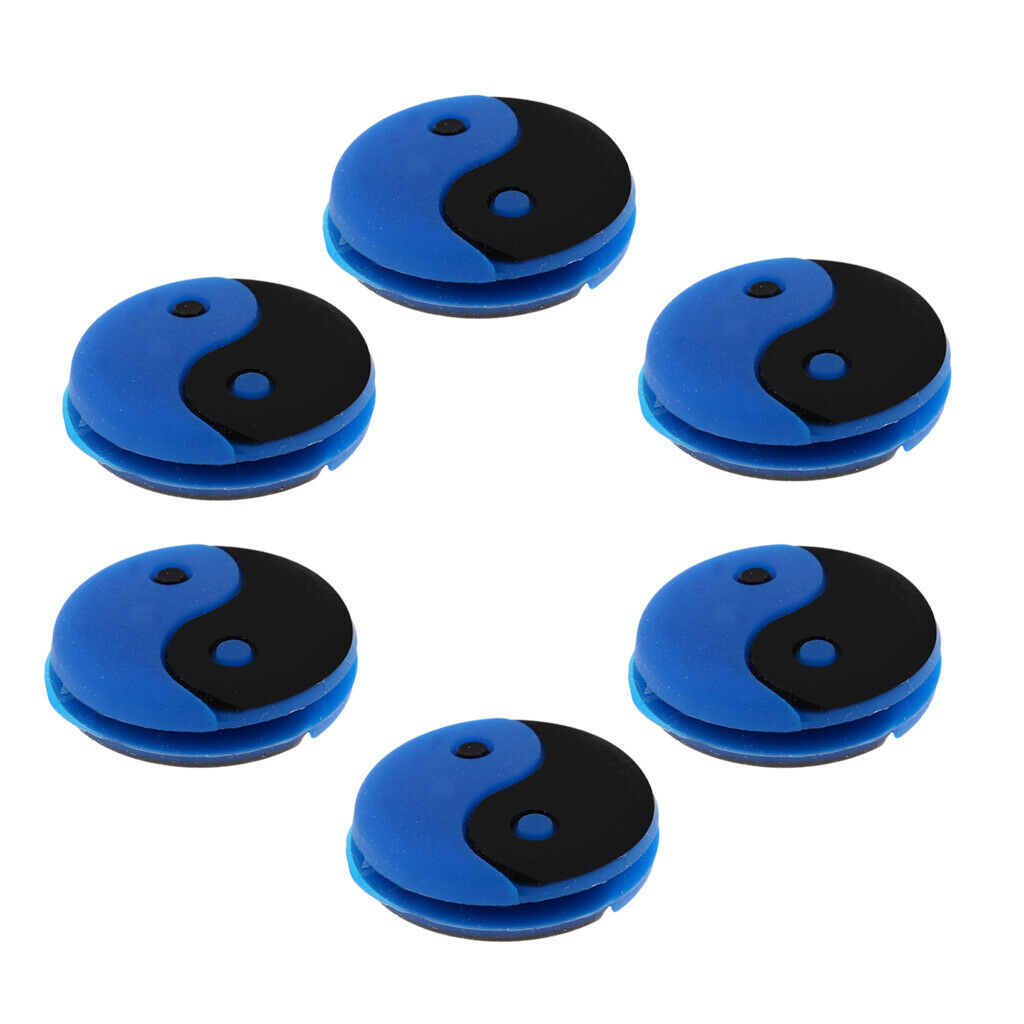 18 Pieces Silicone Yin and Yang Tennis Racquet Vibration Dampener Shock Absorber