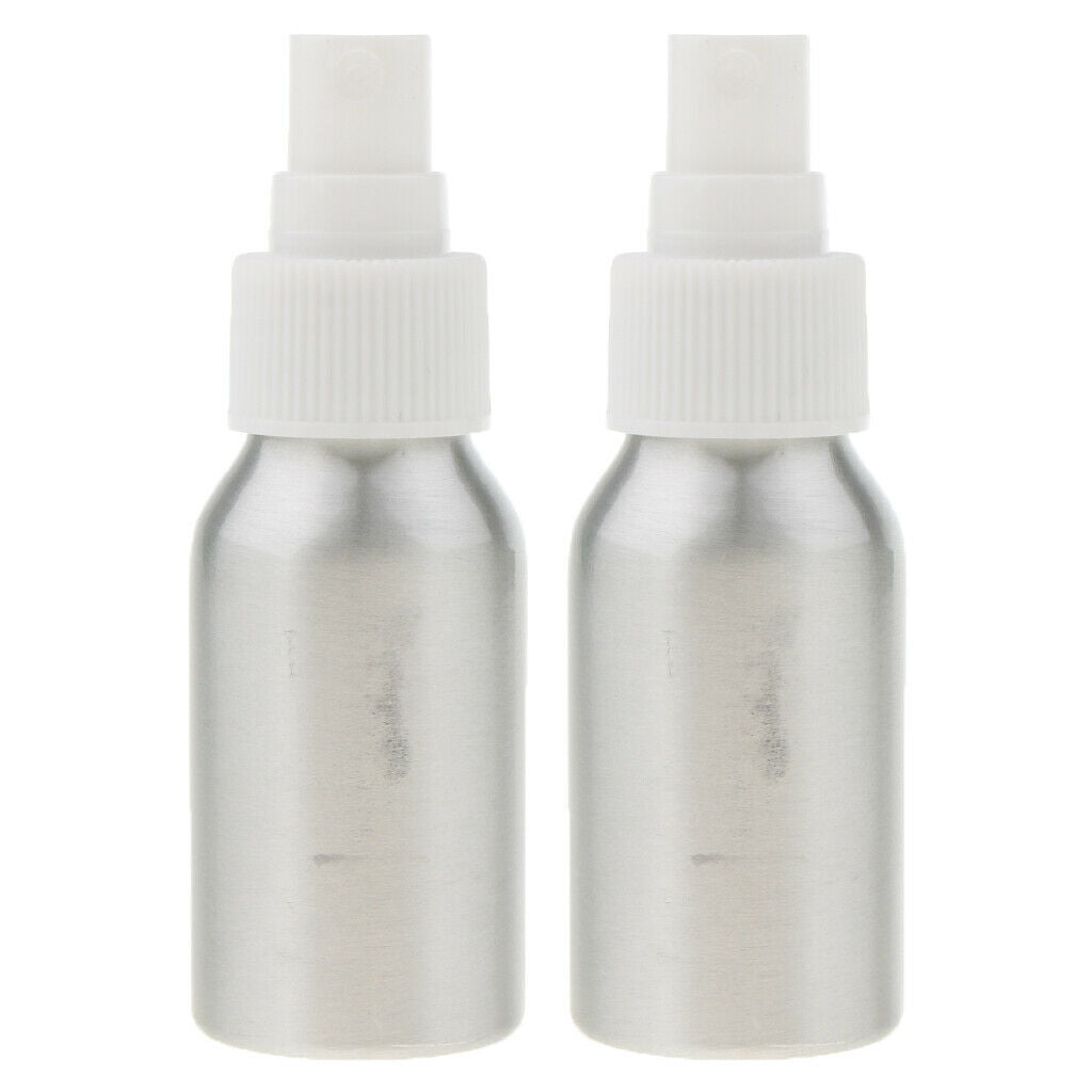 2x120/150ml Aluminum Empty Refillable Fine Mist Spray Bottle Perfume Sparyer