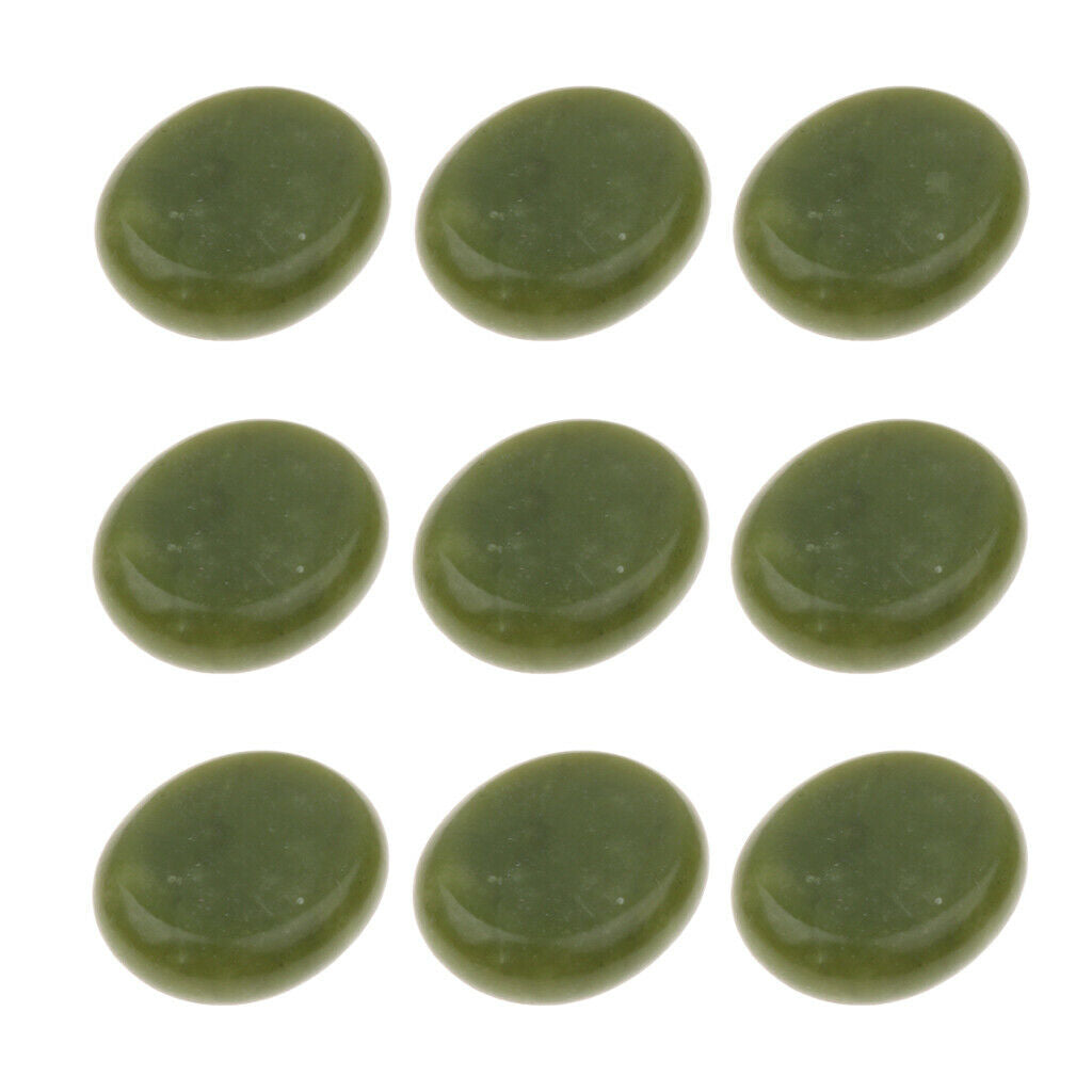 9 Pcs Jade Hot Massage Stone for Facial Body Hot Stone Spa Massage 5 x 6cm