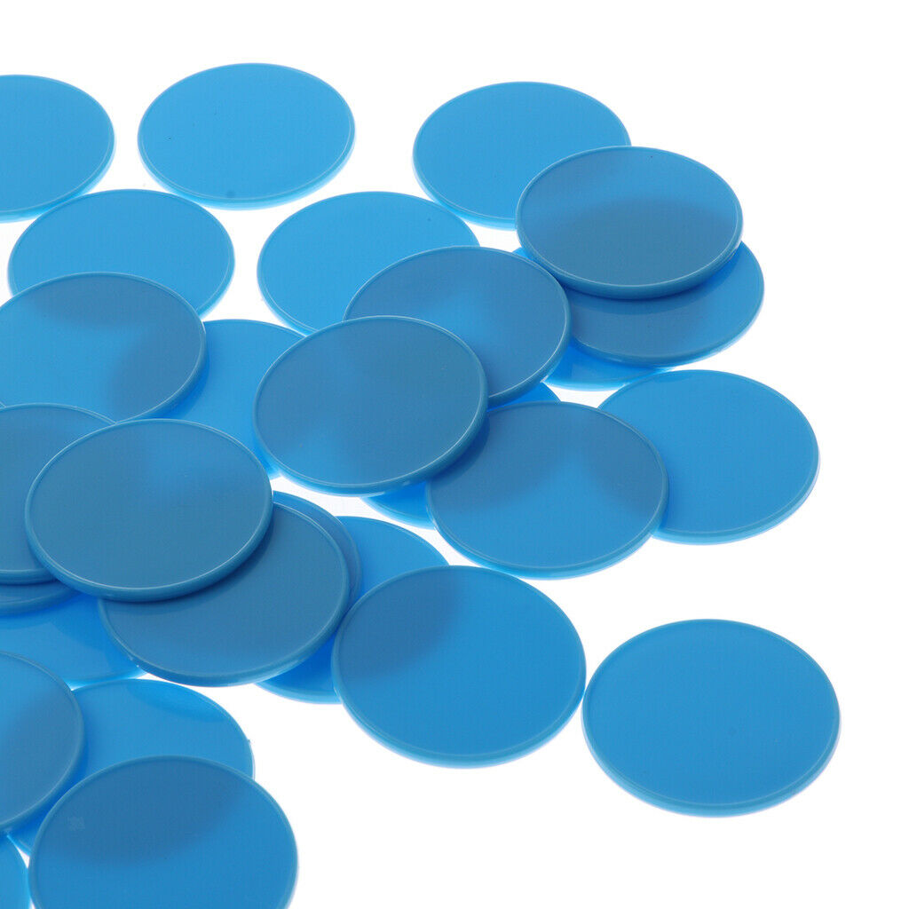 50pcs Plastic Counters Chips for Mathematics Numeracy Teaching Blue