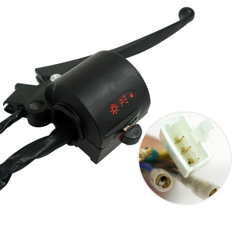 7/8" 22MM Motorcycle Handlebar Horn Button Fog Light Switch w/Handle Brake Lever