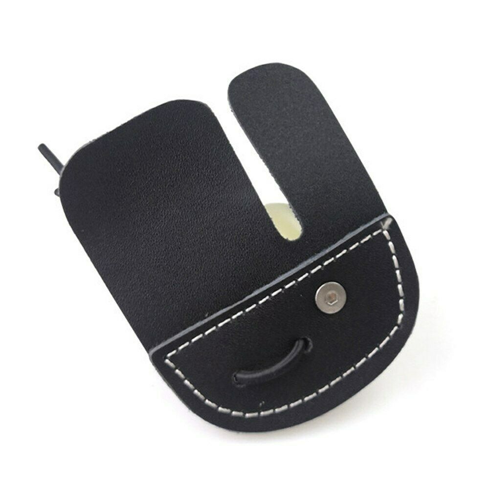 Leather Archery Finger Tab Guard Bowstring Protector Gear Bow Shooting Target CA