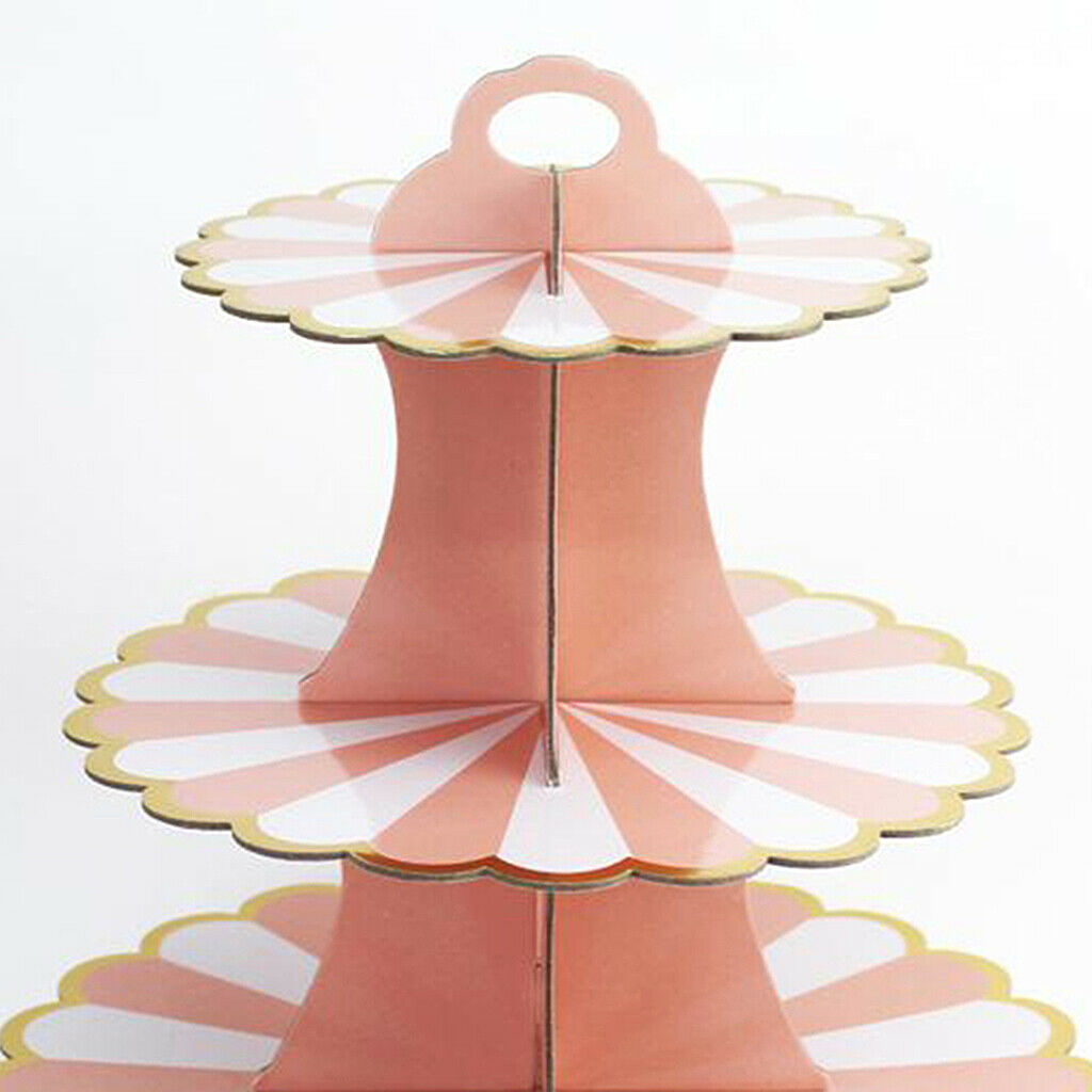 2x 3 Tier Folding Cupcake Stand Cake Dessert Food Display Tower Plate Treats