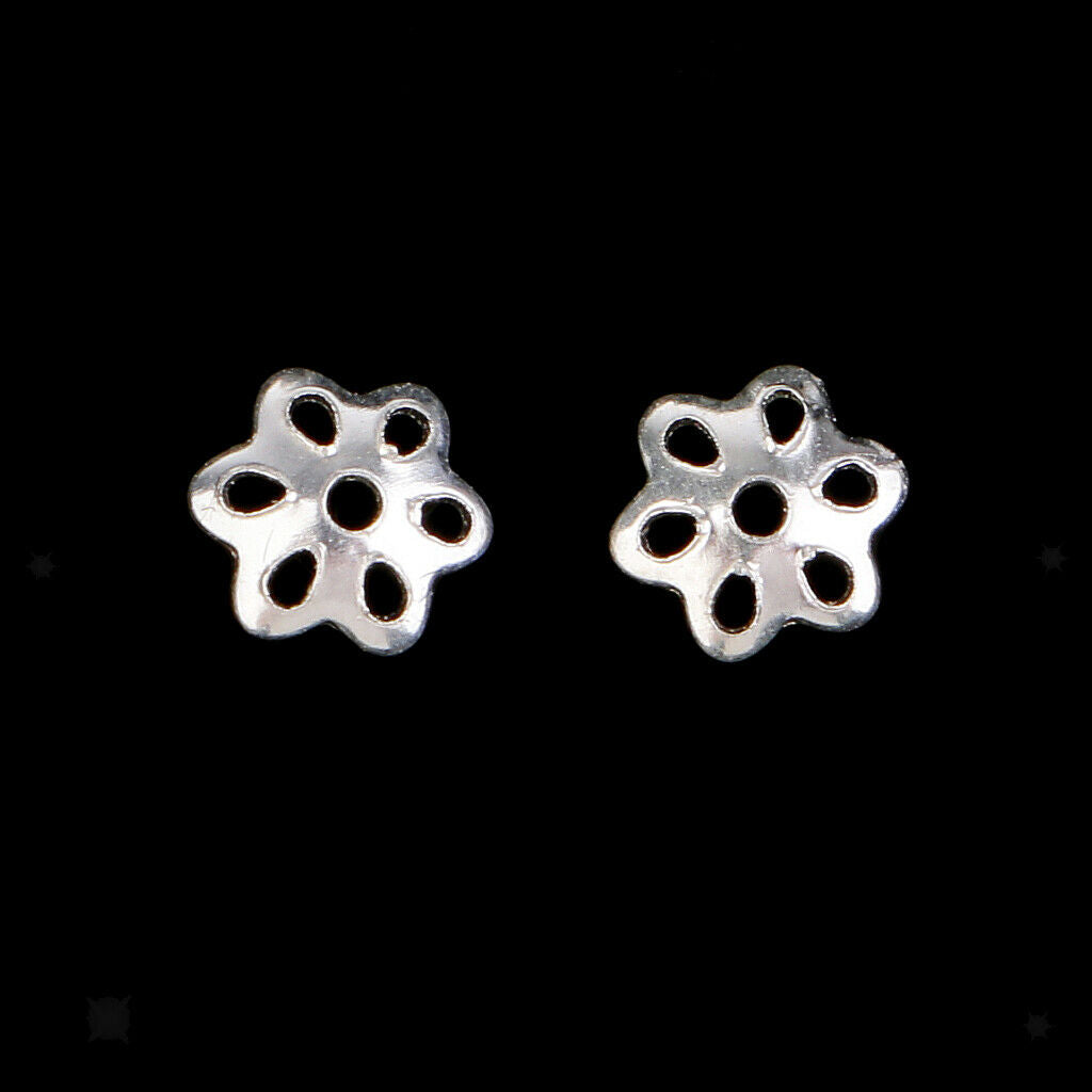 10pcs Filigree Flower Bead Caps
