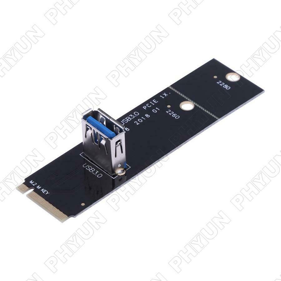 For Mining M.2 To USB 3.0 Transfer PCI-E 1X/2X/4X/8X/16X Riser Card Adapter Kit