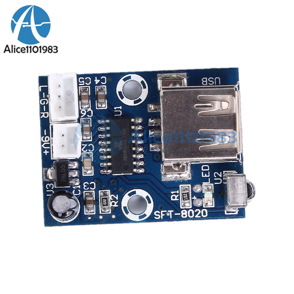 Mini WAV MP3 Decode Board Decoder Module 2-Channel Output 6-12V For Audio Player