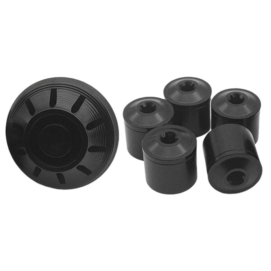 Motorcycle Hubcaps Set Wheel Side Fit for Piaggio Vespa GTS GTV 17-20 Black