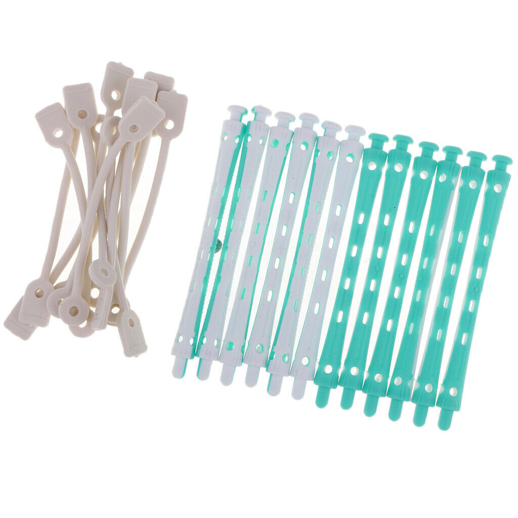 24 Pieces Perming Rods Rollers Perm Curlers For Curling Waves All Size