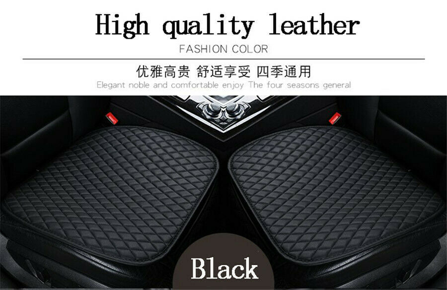 Full Surrounded Pu Leather Car Seat Covers & Car Floor Mats Front+Rear Universal