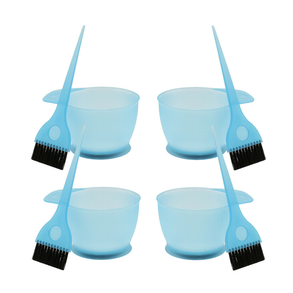 4pcs Hairdressing Hair Colouring Brush Bowl Tool Hair Dying Set for Barbershop