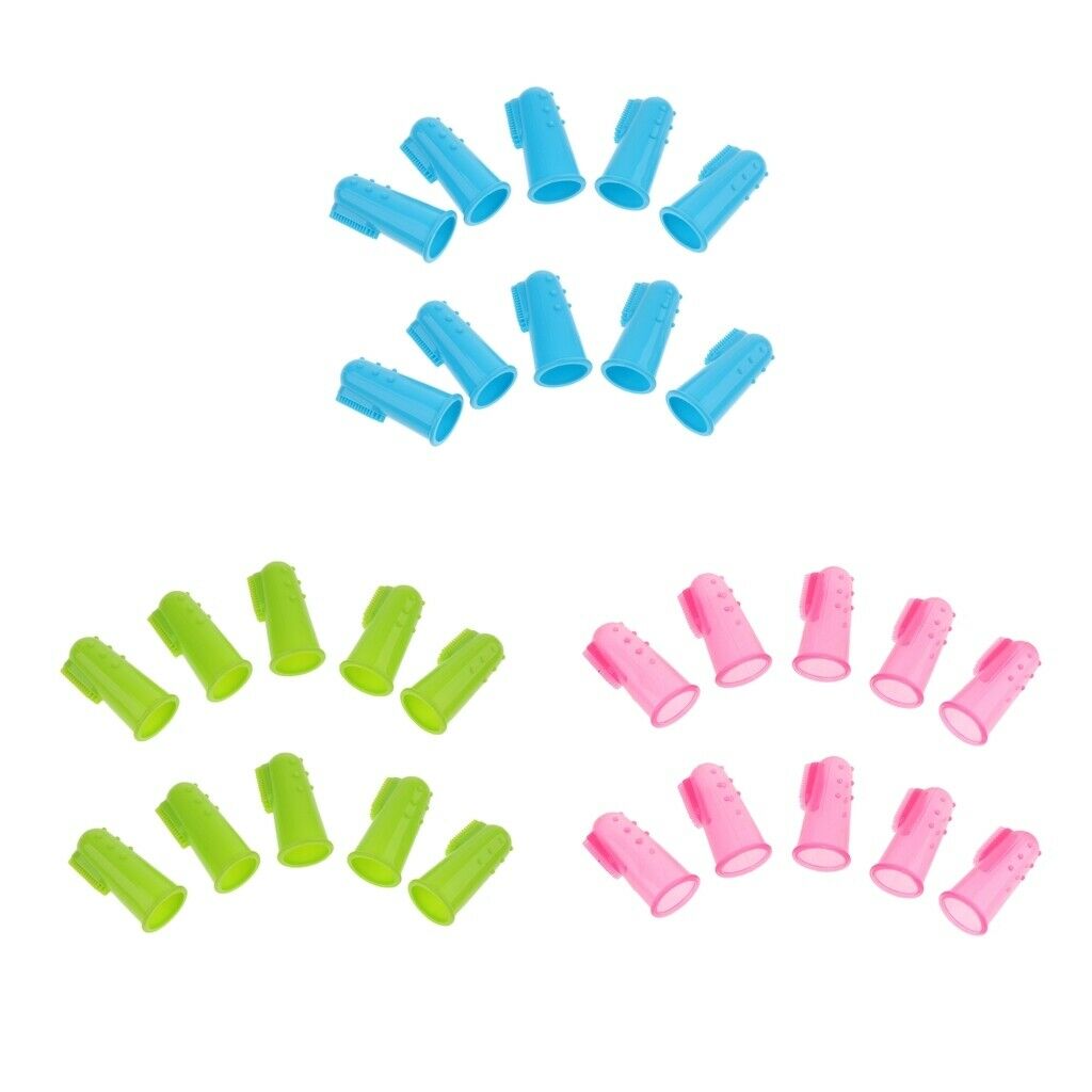 20-Pack Silicone Finger Toothbrush for Dogs Prevent Gum Disease Cat Kitten