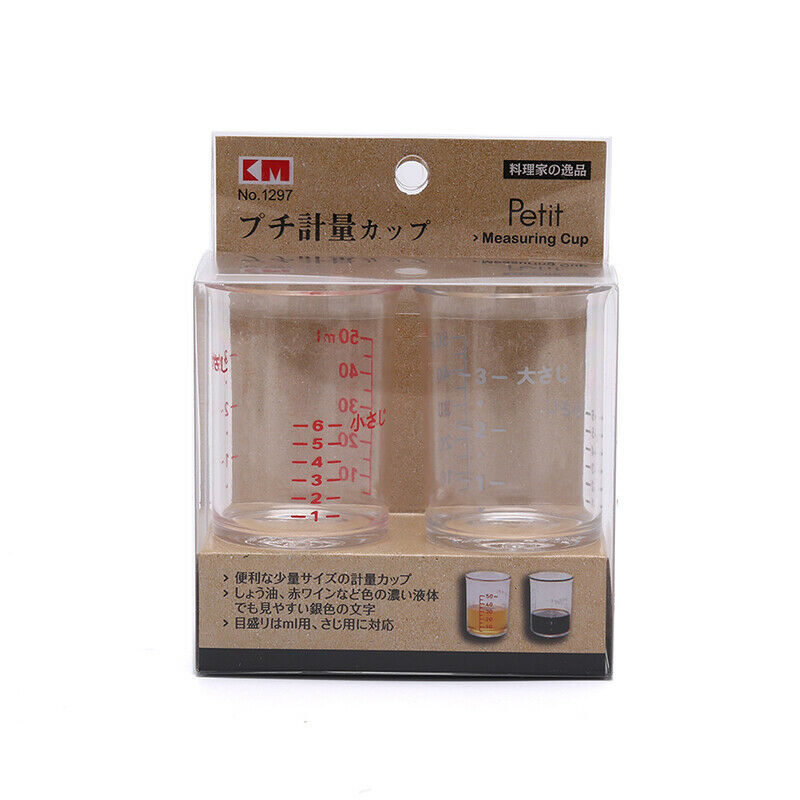 2pcs High Quality Plastic Measuring Cup Clear Scale Show Transparent M.l8