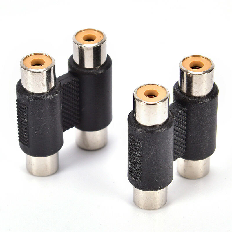 Double 2 x RCA Phono Coupler Female to Female Audio Video Connector Adapt.l8