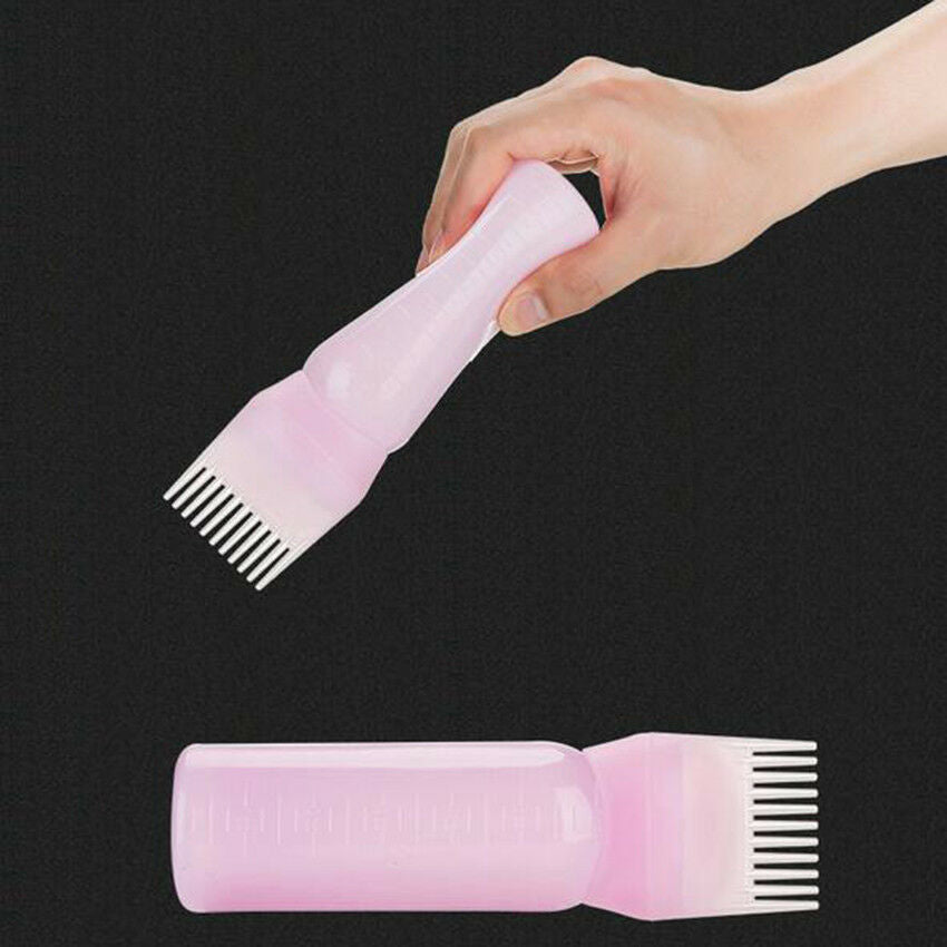 120ML Applicator Hair Dye Bottle Brush Dispensing Dry Cleaning Coloring Comb Hot