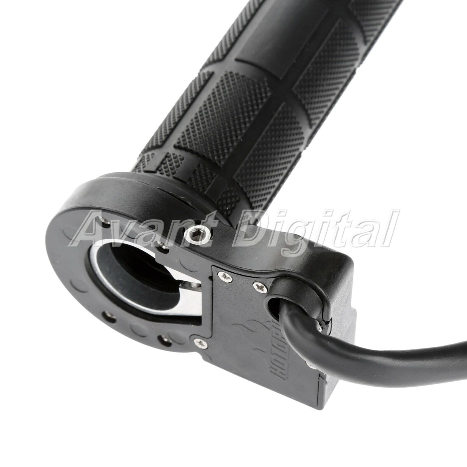 Black Motorcycle Handlebar Heating Electric Motorbike Hand Hot Grips w/ Plugs