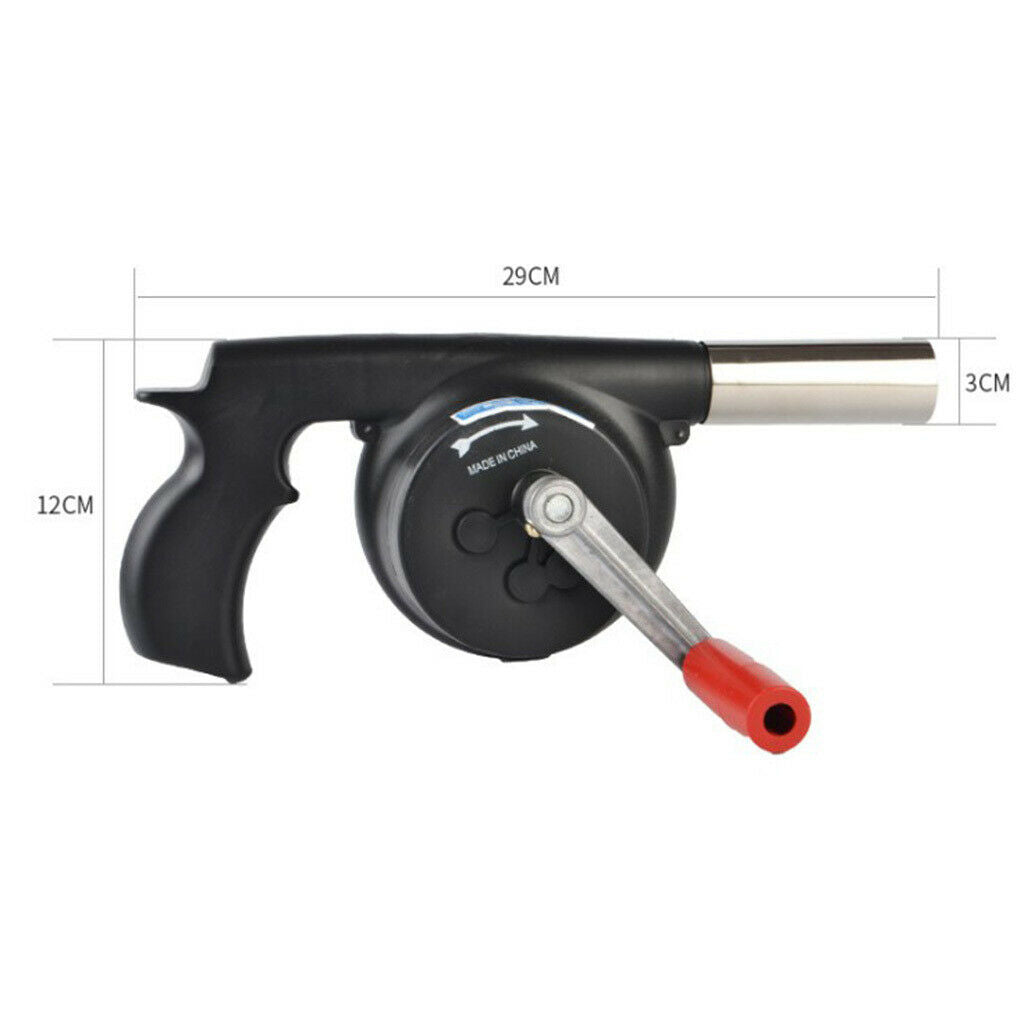 1x Camping Picnic Manual Air Blower Barbecue BBQ Grill Fan For Outdoor BBQ