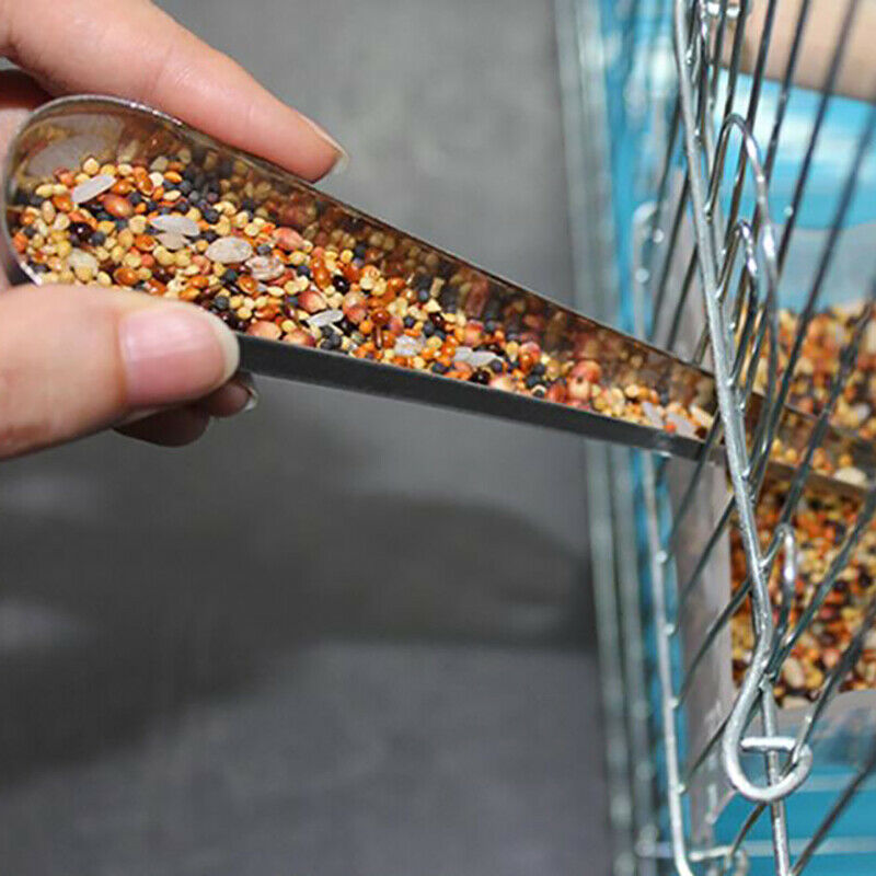 1Pc Stainless Steel Bird Feeder Adding Scoop Spoon Poultry For Pigeon/Chi.l8