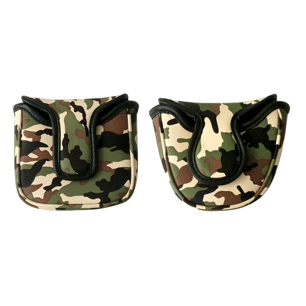2Pcs PU Leather Golf Headcover Head Covers Golf Head Guard Golf Accessories