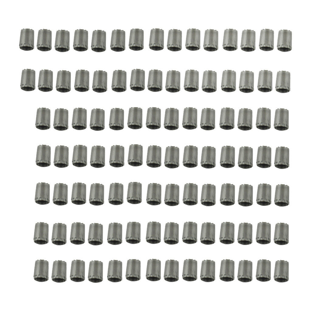100 Pieces Wheel Tire Valve Stem Caps for TPMS Standard Valve Grey