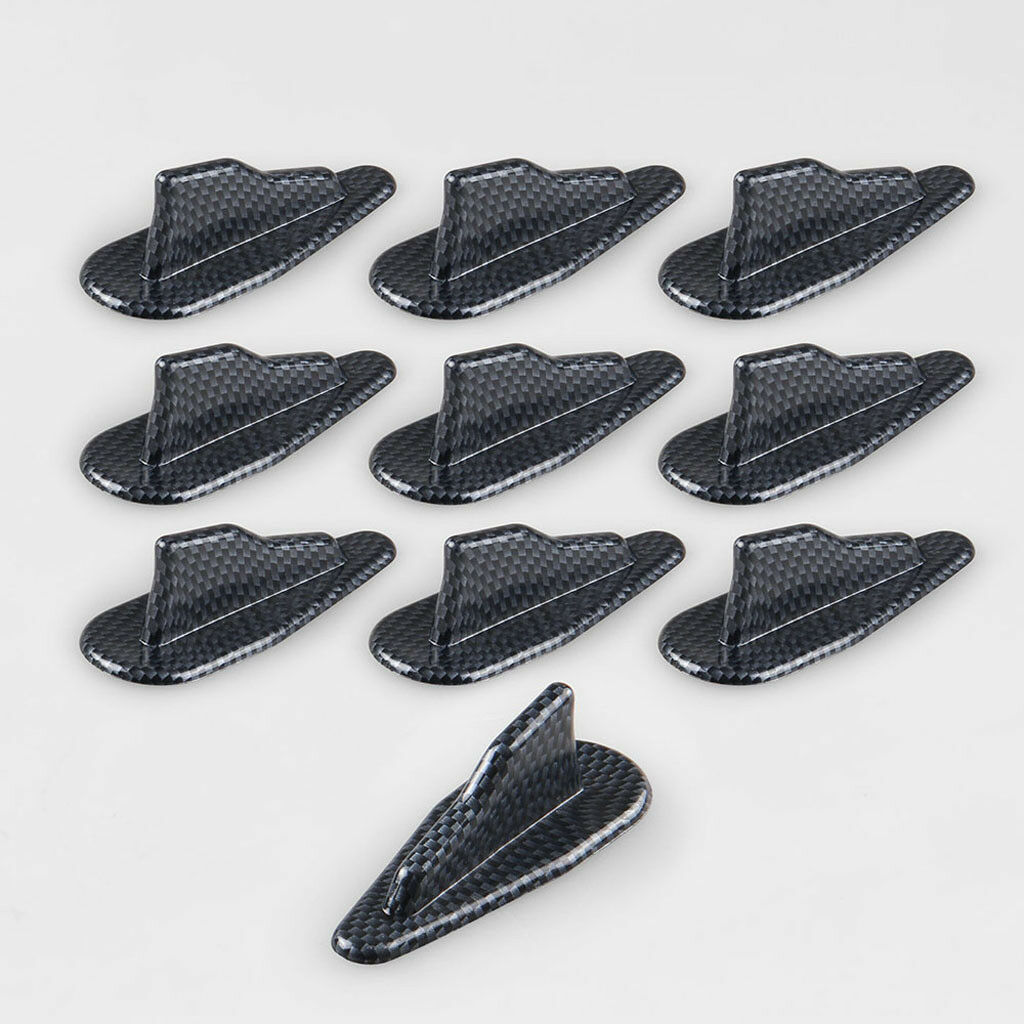 10 Pieces Universal Car Wing Air  Generator Shark Fin Carbon Pattern