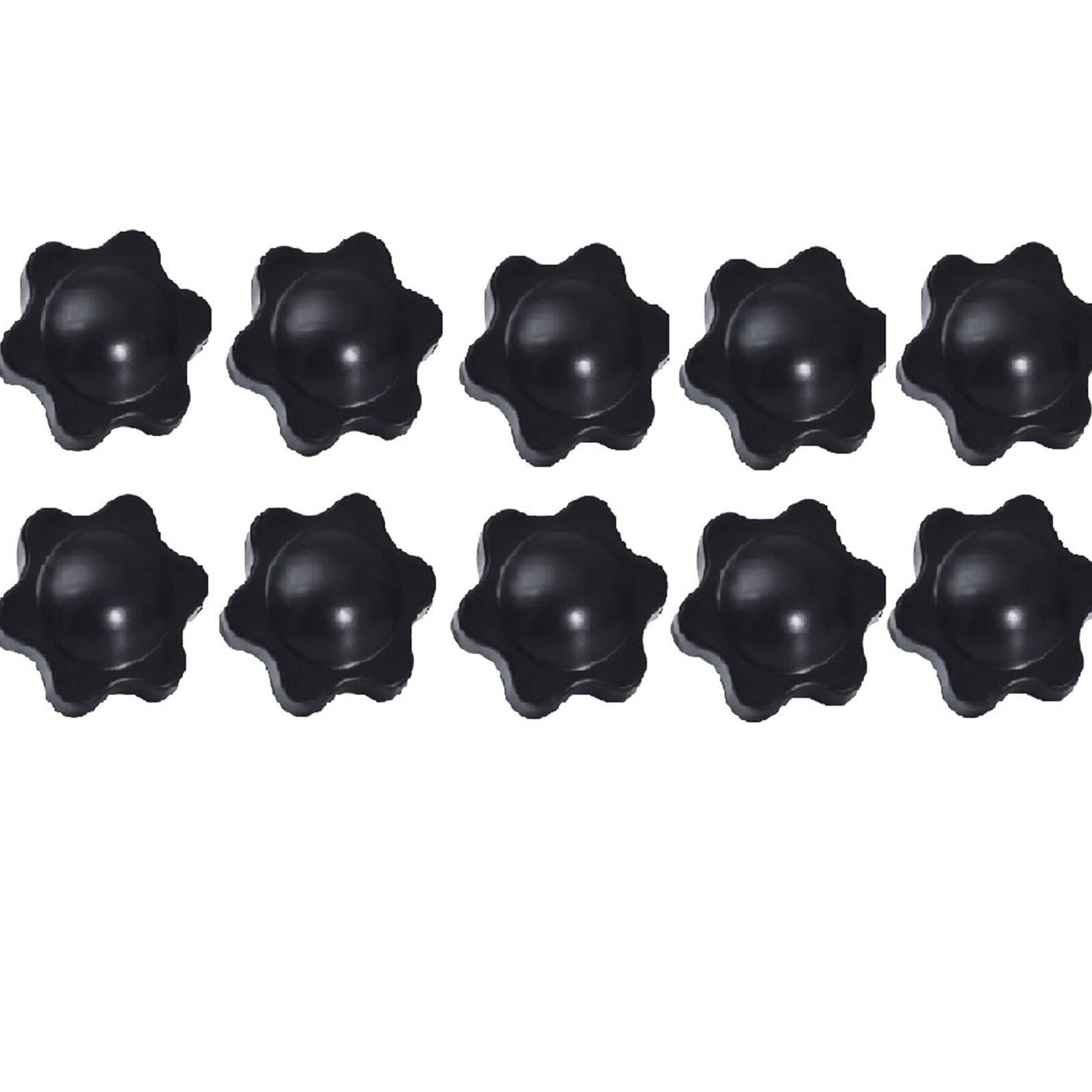 Black Plastic Six Corner Star Thumb Nut Fit Knob Screw ThumbscrewM4 M5 M6 M8 M10