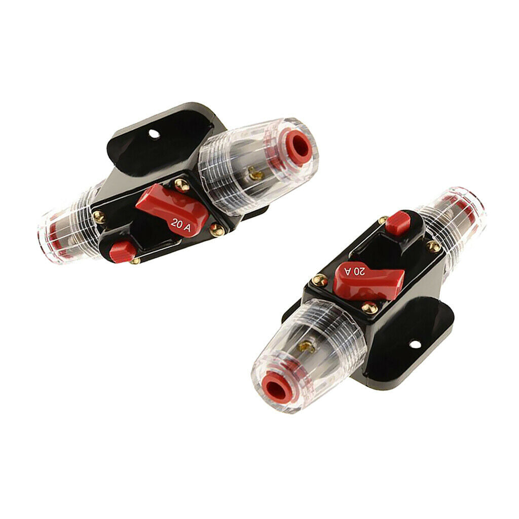 2x 20A DC 12V Home Car Auto Circuit Breaker Fuse Reset Inverter New