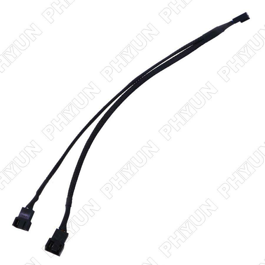 10 Pack 4-Pin PWM to Dual PWM Sleeved Computer Case Fan Power Y-Splitter Cable