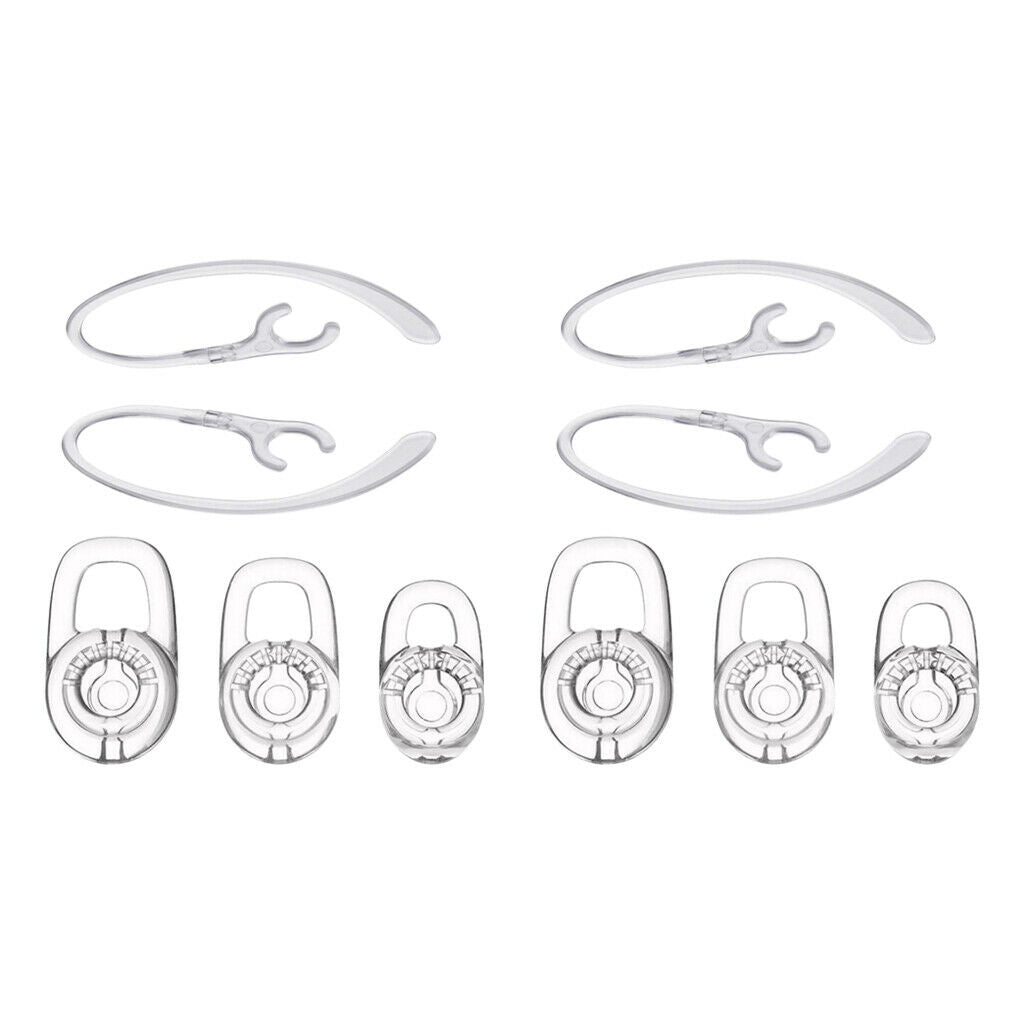 10Pc Replacement Eargel and Earhook for Plantronics M70, M90, M180, Voyager Edge