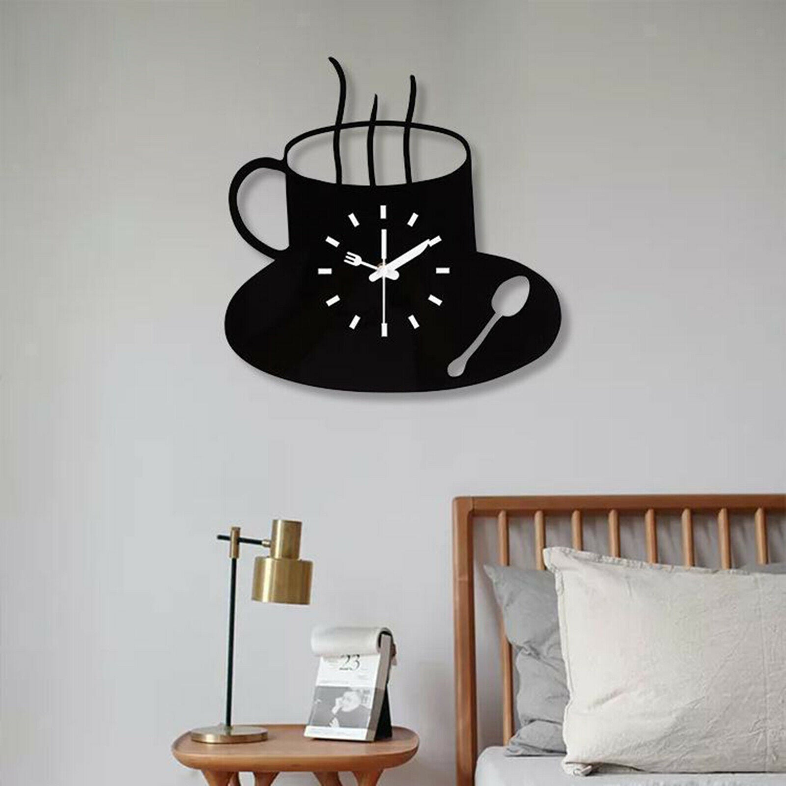 12'' Wall Clock Silent Kitchen Living Room Wall Clocks Cafe Decoration Watch