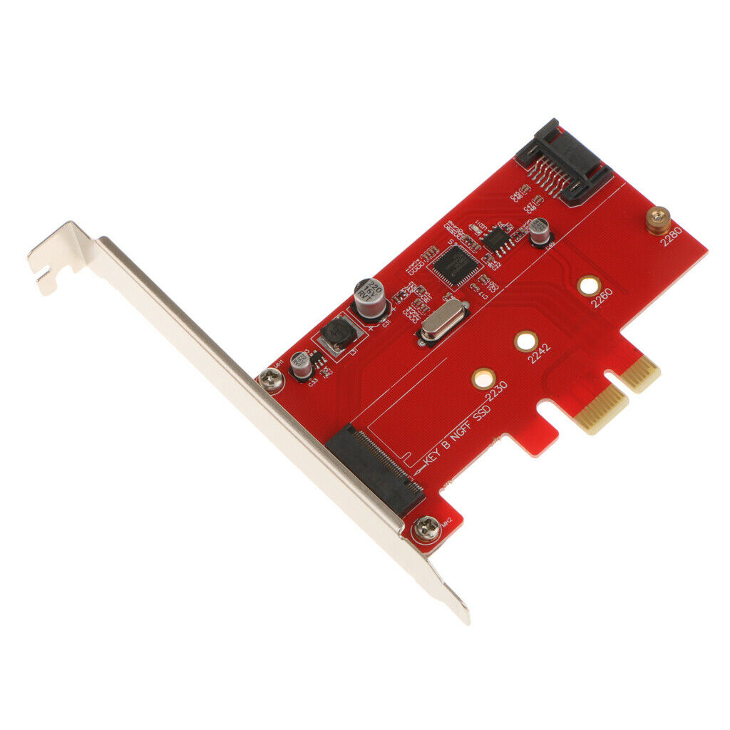 MagiDeal PCI-E SATA3.0 M.2 SSD PCI-e Card Express to SATA NGFF B Key Adapter