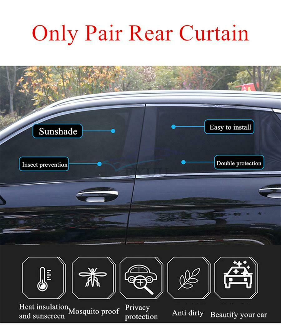 1 Pair Car Rear Sun Shade Anti-UV Windshield Visor Cover Universal Fit For Sedan