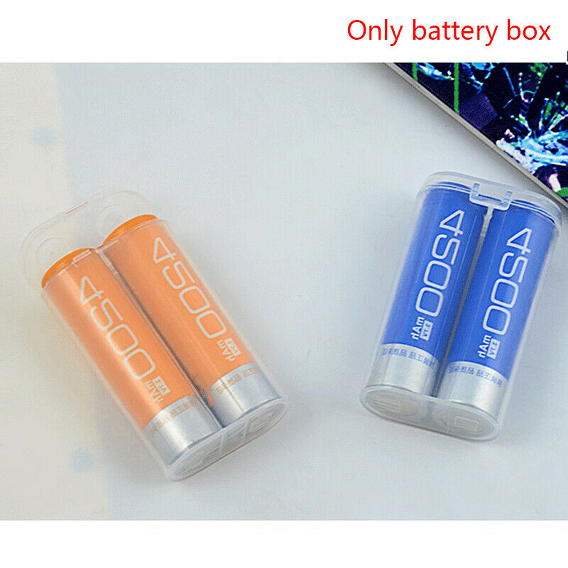 Waterproof Clear Holder Storage Box Plastic Safety Case For 2 Sections 18650 Tt