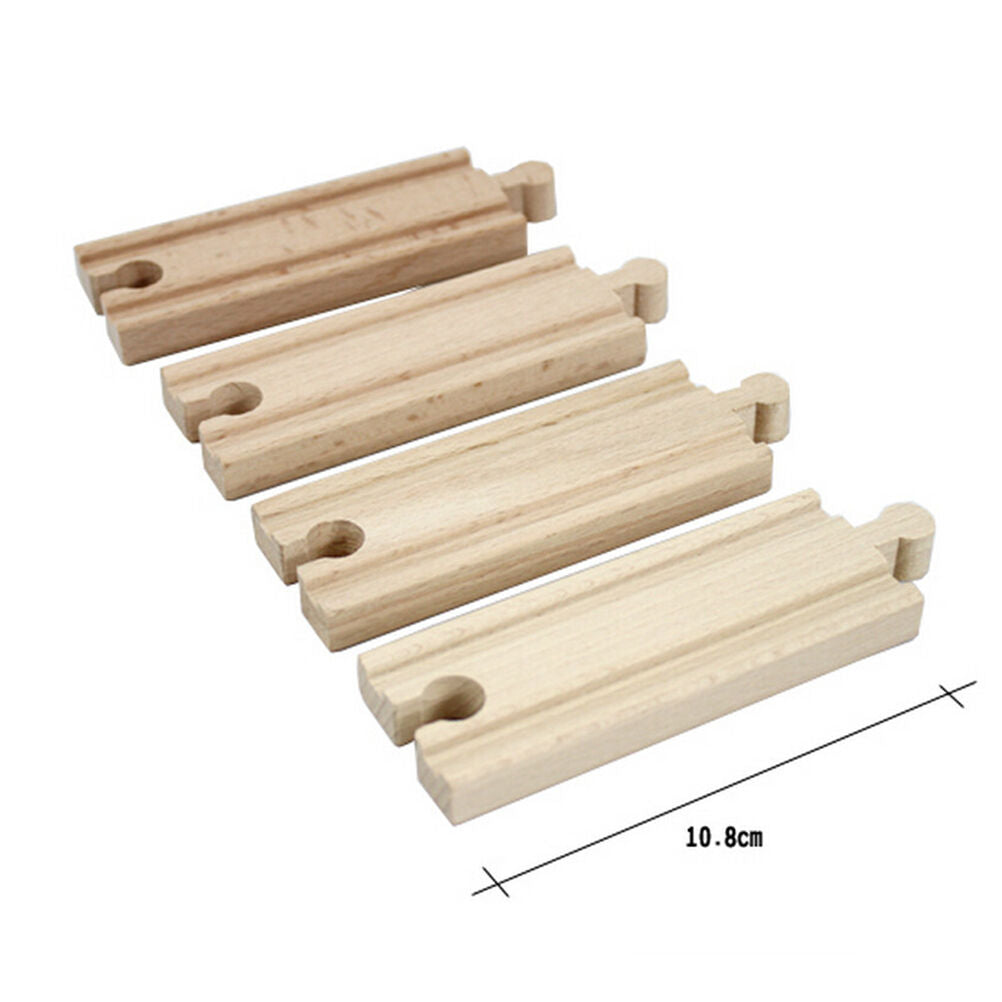 1x Wooden Train Straight Track Accessories Compatible All Major Brand 10..l8
