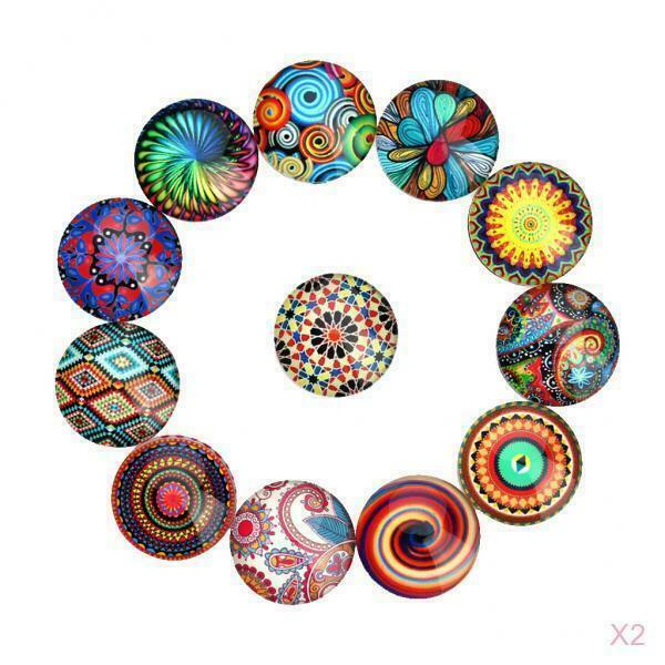 40x Half Round Flatback Cabochon Beads 20mm Button Scrapbooking DIY Decors