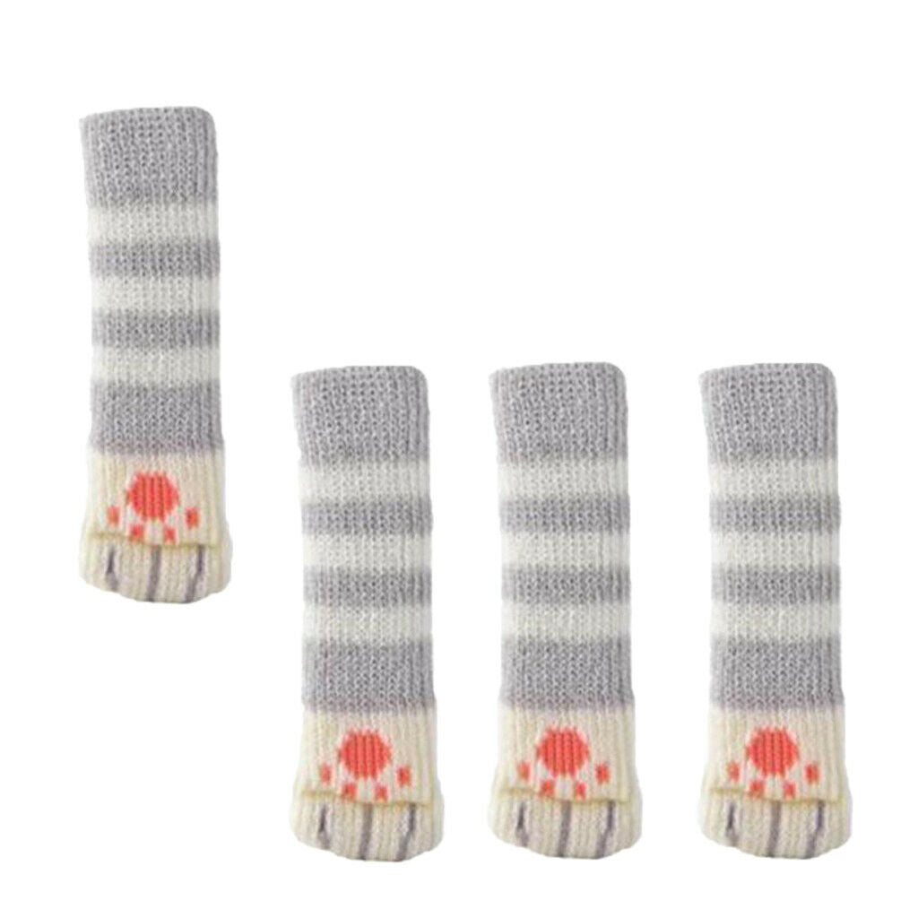 4Pcs Cat Paws Style Chair Leg Socks Floor Protector Covers~Style_3
