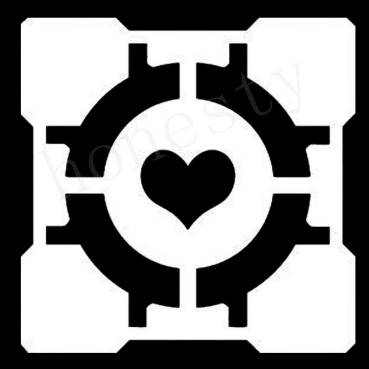 Companion Cube Portal Half Life Gamer Window Auto Car Door Decals Stickers
