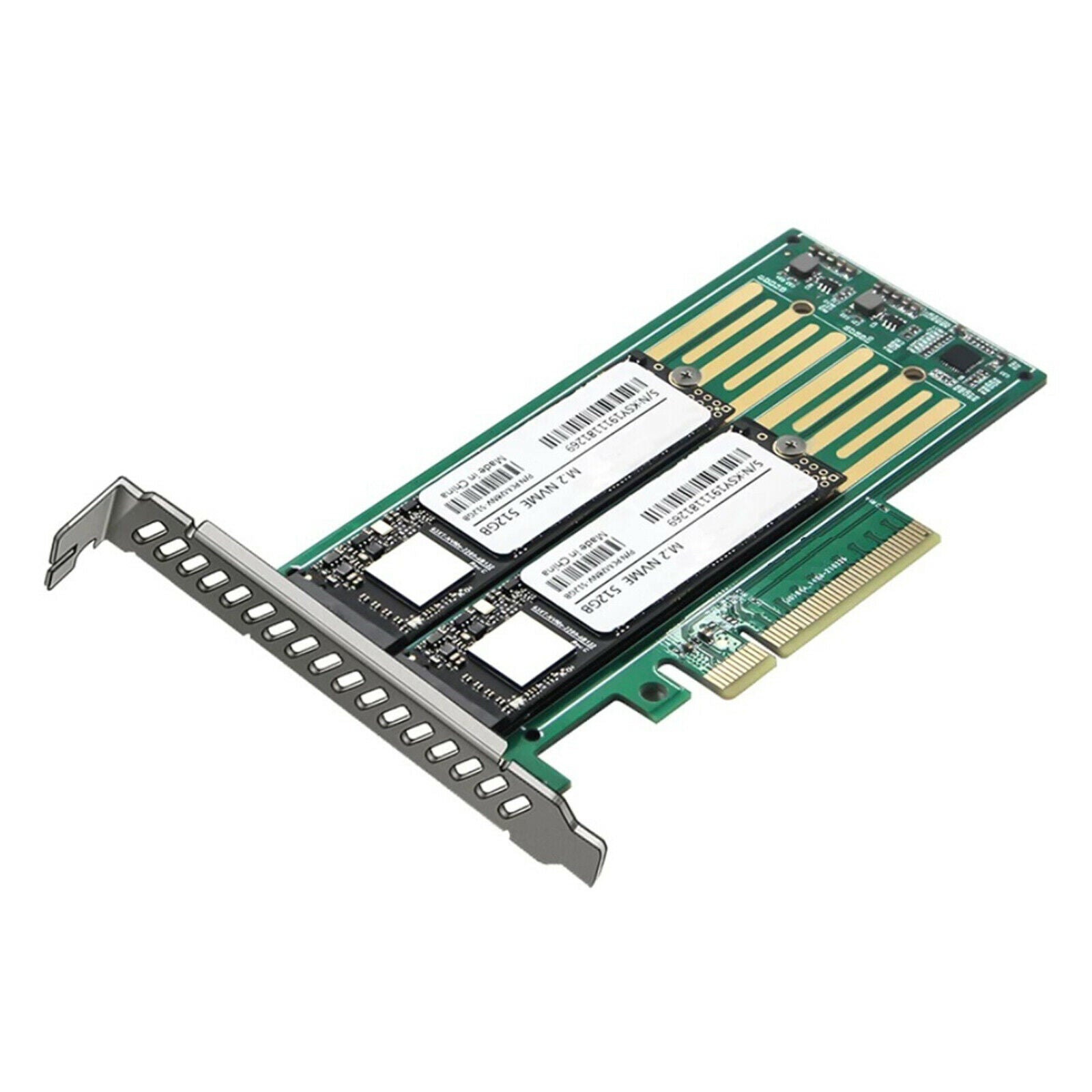 Dual M.2 NVMe to PCIe Adapter For PC M.2 SATA SSD PCI-e 2230 2240 22110