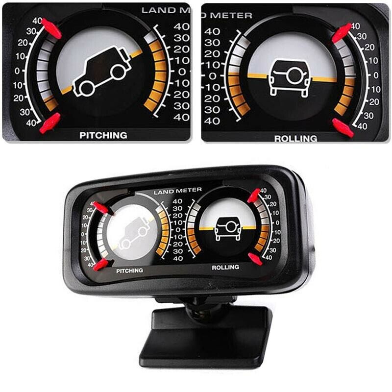 12V TR-313 SUV Car Two-barreled Inclinometer Compass Balance Level Slope Guage