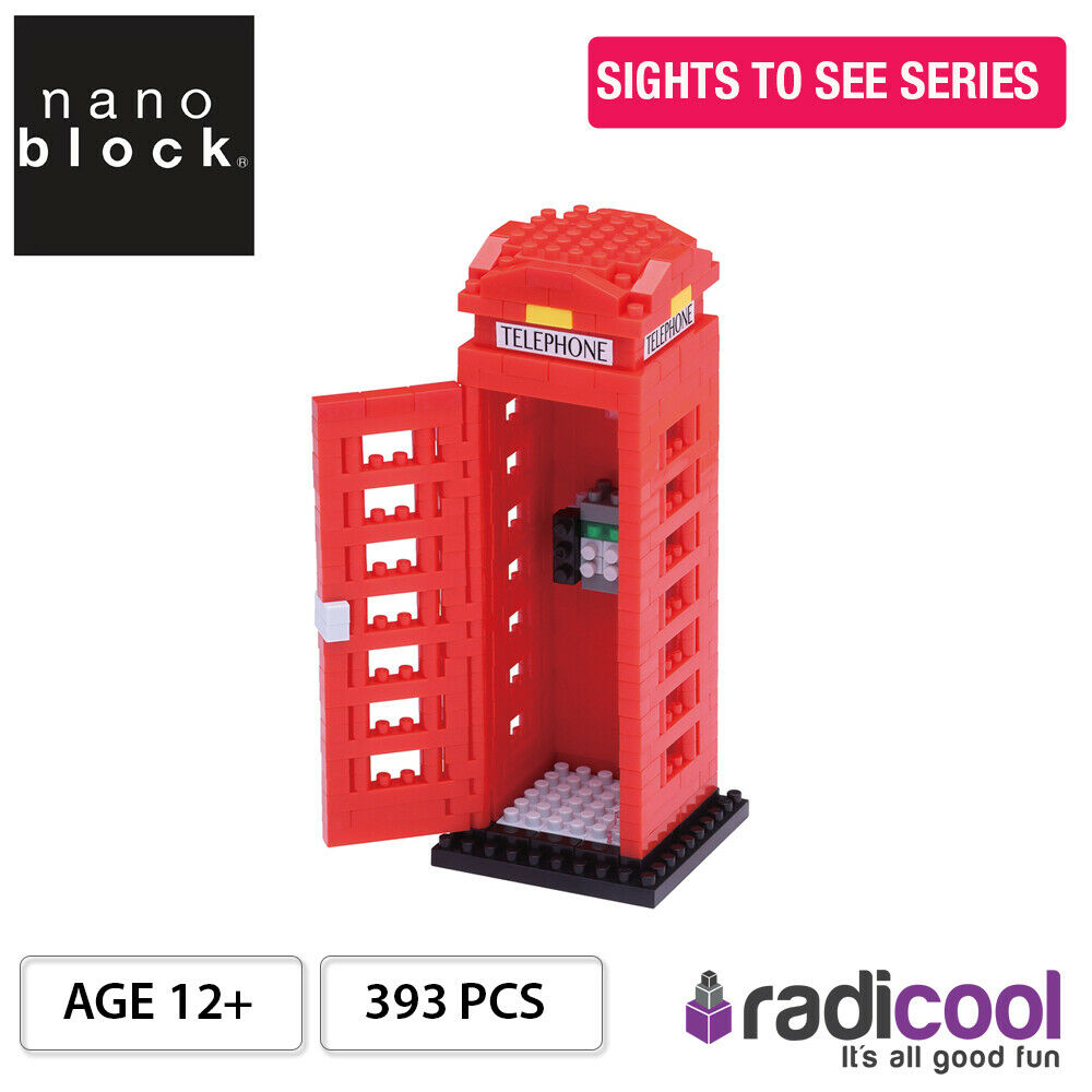 NBH125 nanoblock Telephone Box [Sights to See Series] 393 pcs Age 12+