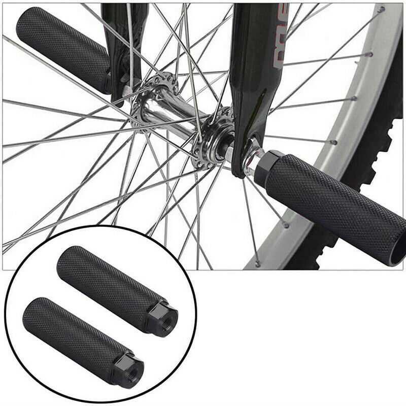 2pcs Mountain Bike BMX Alloy Foot Stunt Pegs Footrest Lever Cylinder Grip AxleHN