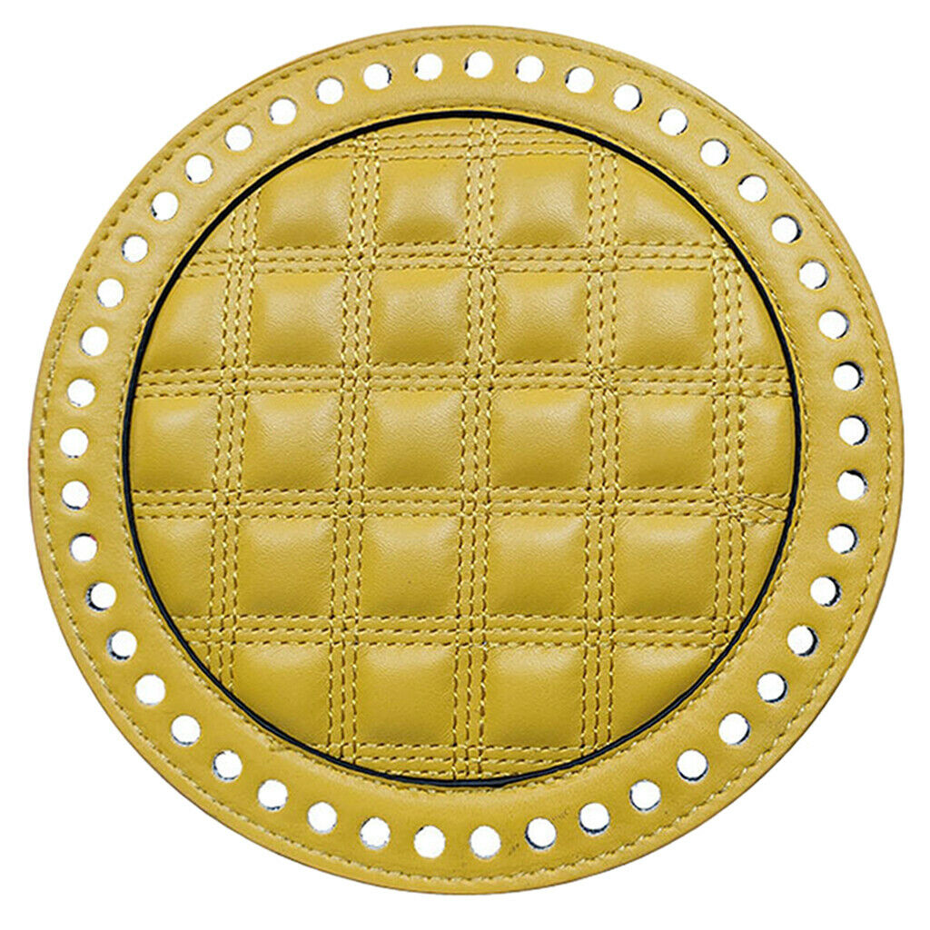 Round Crochet Bag Bottom Shaper Pad Insert Base for Purse Making Yellow