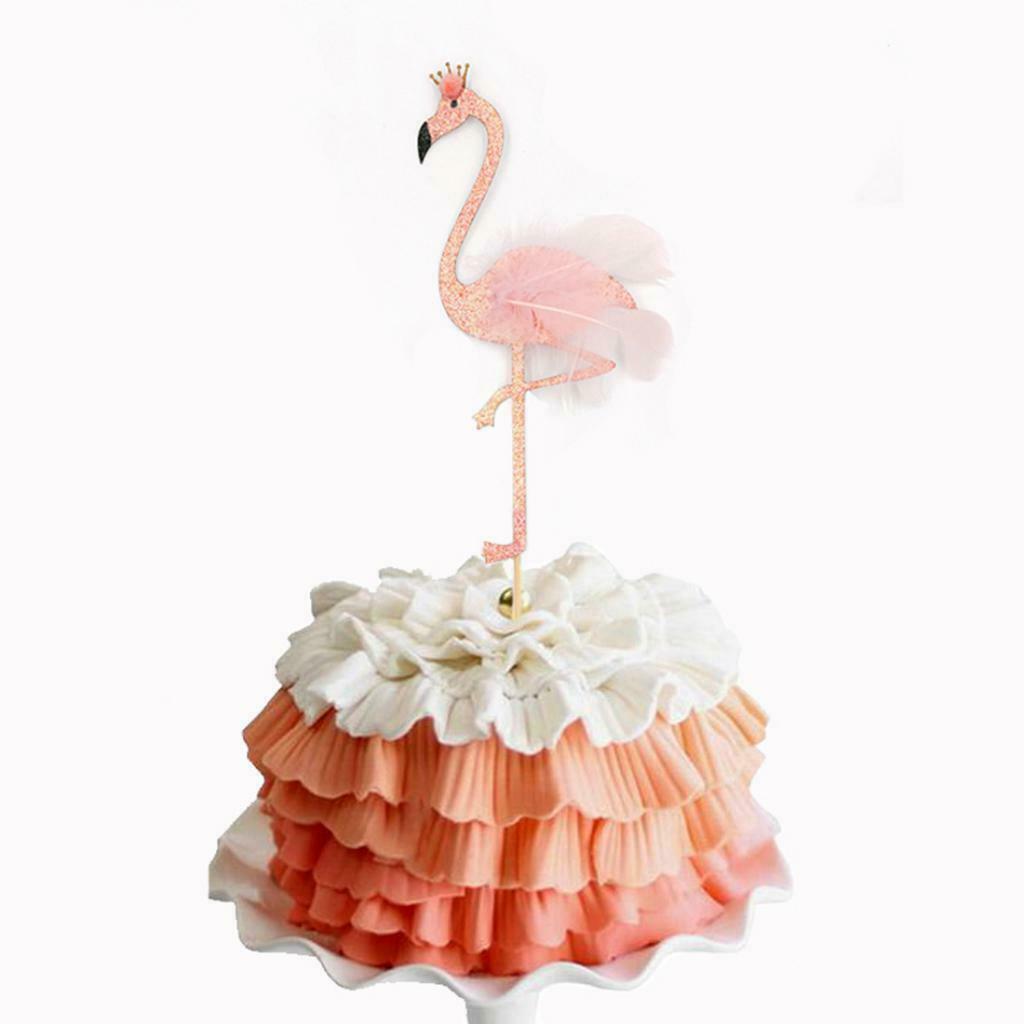 5x Glitter Flamingo Kitchen Lid, Cake Decoration, Cake Topper, Cake Plug