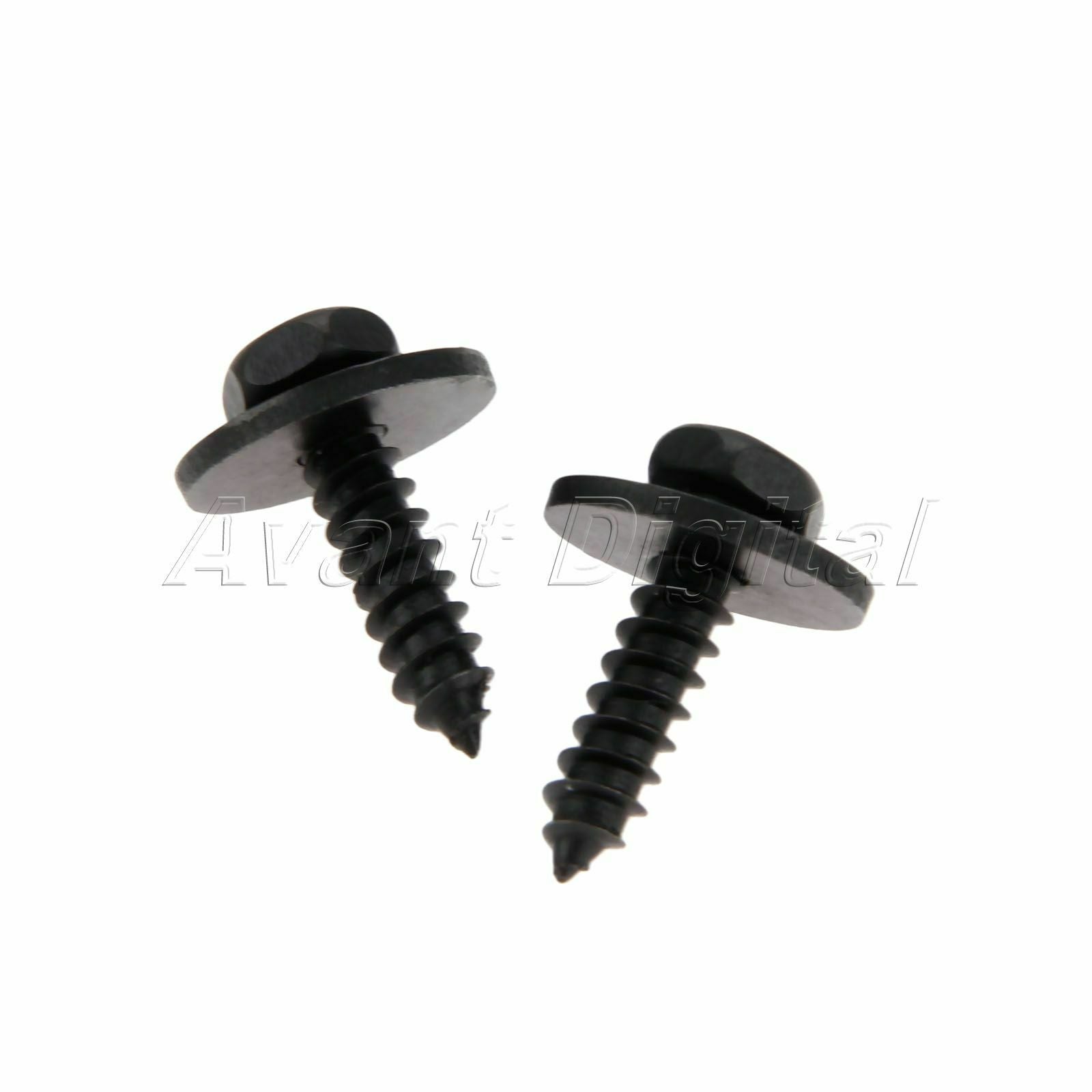 20 x New Black Universal Car Auto Self-Tapping Screws Hex Washer Head 4.8x19mm