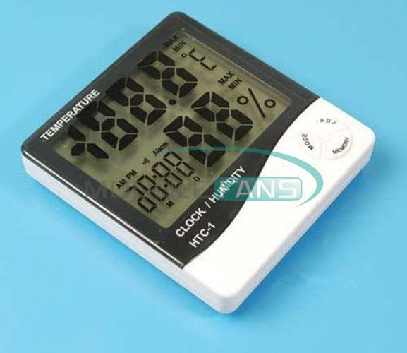 Weather Station Hygrometer Thermometer Desk Alarm Clock HTC-1